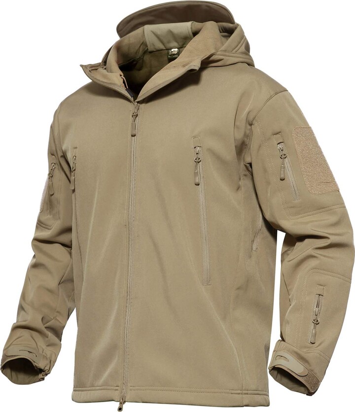 S.ARCHON Waterproof Tactical Fleece Jackets Men Hooded Military Camouflage Field Jacket Coat Winter Warm Windbreaker Army Jacket