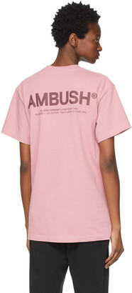Ambush SSENSE Exclusive Pink XL Logo T-Shirt