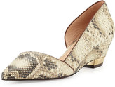 Thumbnail for your product : Tory Burch Mila Snake-Print Low-Wedge Pump