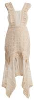 Thumbnail for your product : Jonathan Simkhai Handkerchief Hem Cotton Macrame Lace Dress - Womens - Cream