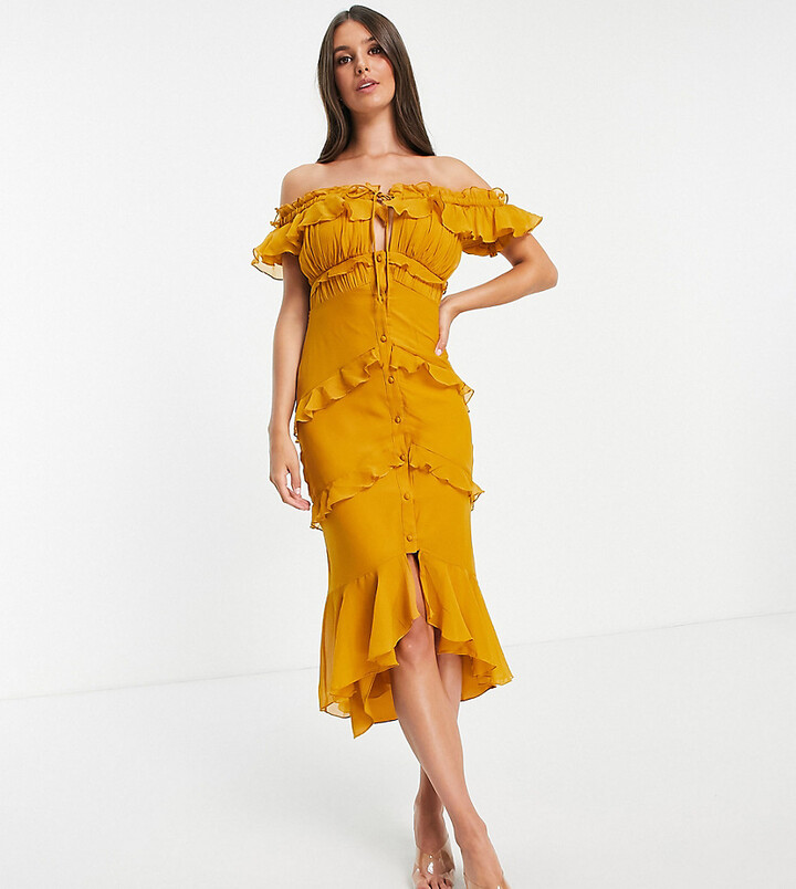 ASOS Yellow Women's Dresses | Shop the world's largest collection of  fashion | ShopStyle