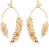 Thumbnail for your product : Aurélie Bidermann Gold Plated Wheat Head Articulated Pendent Earrings