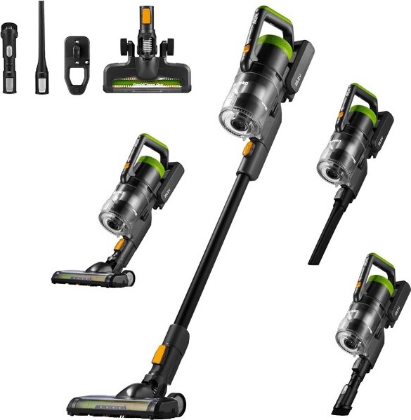 Eureka EurekaRapidCleanProCordlessVacuumCleanerLightweightStickVacuumConvenientStickandHandheldVacGreenNEC285GR