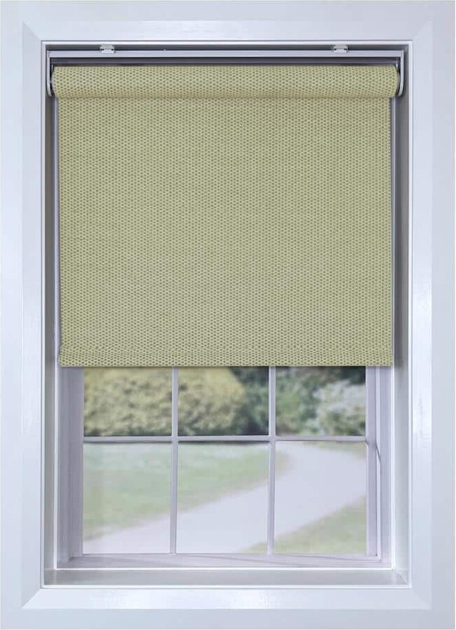 Versailles Home Fashions Driftwood Cordless Light Filtering Paper/Polyester Roller Shade - 31 in. W x 72 in. L