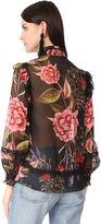 Thumbnail for your product : Nicholas Peony Floral Ruffle Shirt