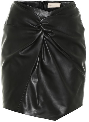 Alexandre Vauthier Gathered leather miniskirt