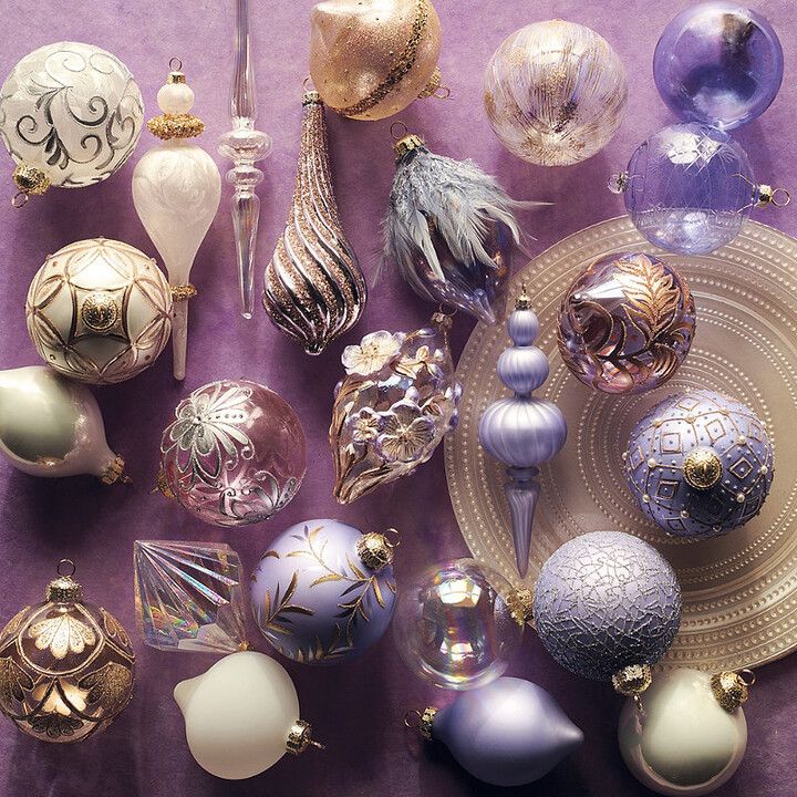 Lilac Frost 30-piece Ornament Collection