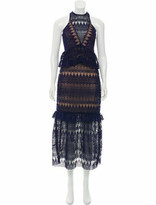 Thumbnail for your product : Self-Portrait Lace Sleeveless Maxi Dress w/ Tags Blue