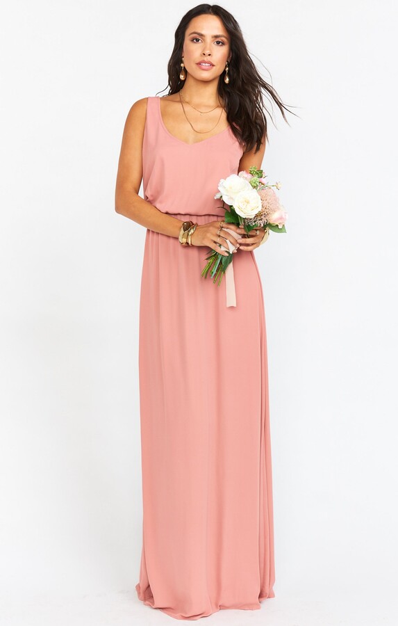 mauve maxi dress casual
