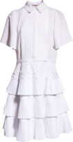 Thumbnail for your product : Maison Common Pleated Tiered Dress w/ Dot Applique