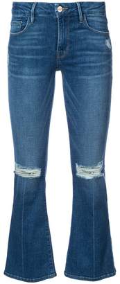 Frame Denim cropped flared jeans
