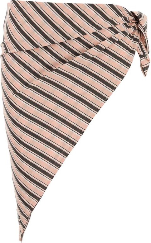 Prada Embroidered Striped Sarong