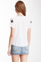 Thumbnail for your product : Lucky Brand Black & White Embroidered Peasant Tee