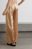 Thumbnail for your product : SABLYN Denver Silk-satin Wide-leg Pants - Neutrals