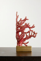 Thumbnail for your product : L'OBJET 22cm Faux Coral And Gold-plated Bookend - Red