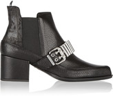 Thumbnail for your product : McQ Embellished textured-leather Chelsea boots