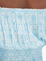 Thumbnail for your product : Melissa Odabash Camilla Amalfi Celeste Tile-print Mini Dress - Blue Print