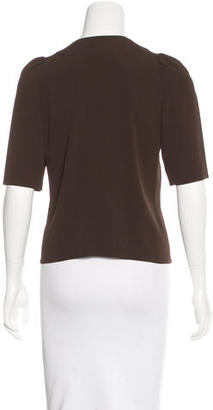 Chloé Silk-Blend Short Sleeve Top