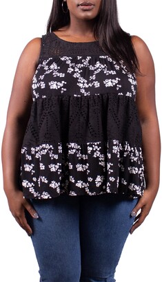 tiered ruffle top plus size
