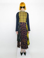 Thumbnail for your product : Rokh Asymmetric Pleated Patchwork Midi Skirt