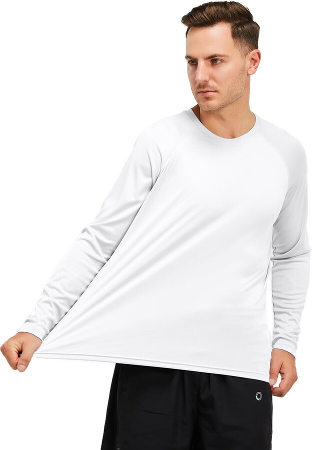CT-Tebrun Men's Long Sleeve Swim Shirts Rashguard UPF 50+ UV Sun