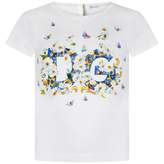 Thumbnail for your product : Dolce & Gabbana Dolce & GabbanaGirls Floral Logo Cotton Top