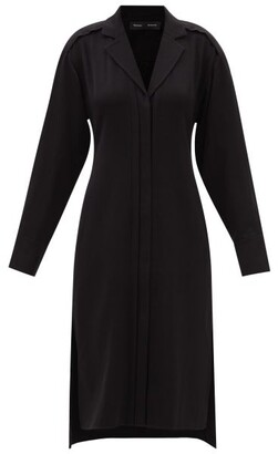 Proenza Schouler Hammered-crepe Shirt Dress - Black