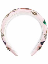 Thumbnail for your product : MaryJane Claverol Embellished Floral-Motif Headband