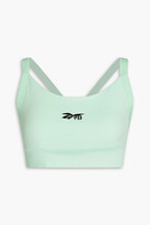 Thumbnail for your product : Reebok Jacquard-trimmed stretch sports bra