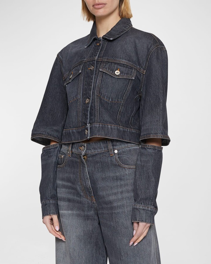 denim jacket with elbow patches