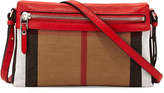 Thumbnail for your product : Burberry Check Canvas Crossbody Bag, Cadmium Red