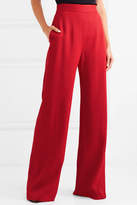 Thumbnail for your product : Brandon Maxwell Crepe Wide-leg Pants - Red
