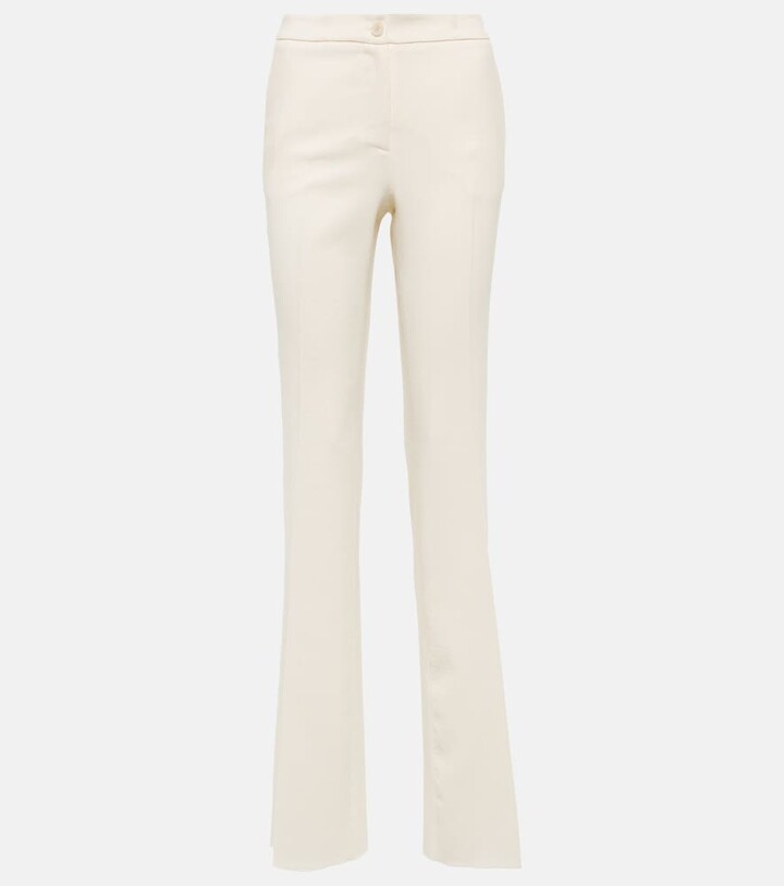 winter white wool trousers