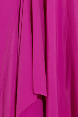 SOLACE London Wyatt Asymmetric Crepe Midi Dress - Pink