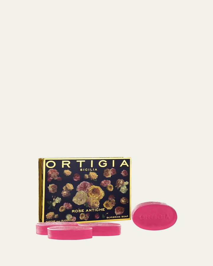 Ortigia Rose Antiche Glycerine Soap Box, 4 x 1.4 oz.