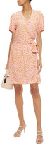 Thumbnail for your product : Diane von Furstenberg Saville Striped Crepe De Chine Mini Wrap Dress