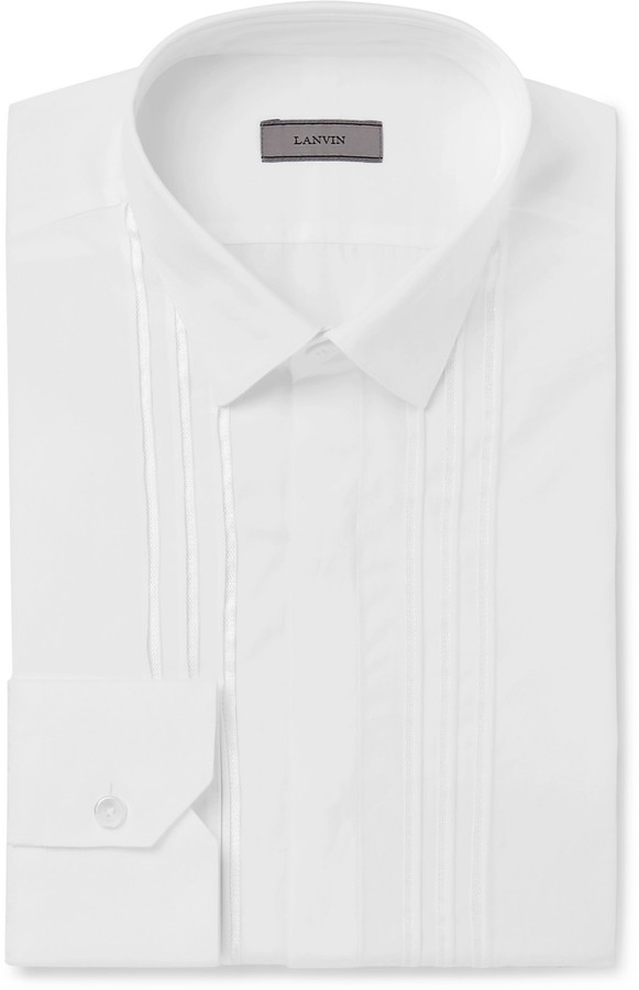 extra slim fit tuxedo shirt