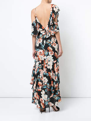 Nicholas Lola asymmetric floral-print dress