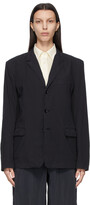 Thumbnail for your product : Lemaire Black Soft Single Breasted Blazer