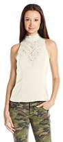Thumbnail for your product : XOXO Women's Contrast Lace Cutout Top