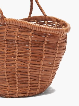 DRAGON DIFFUSION Jane Birkin Small Woven-leather Basket Bag - Tan