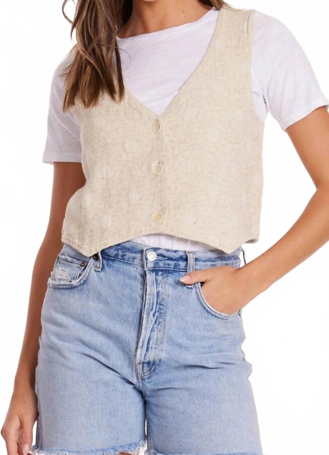 Mod-o-doc Button-Front Vest In Natural