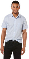 Thumbnail for your product : Perry Ellis Short Sleeve Plaid Shirt-BLUE-Large