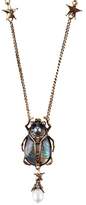 Thumbnail for your product : Alexander McQueen Beetle Double Chain Necklace