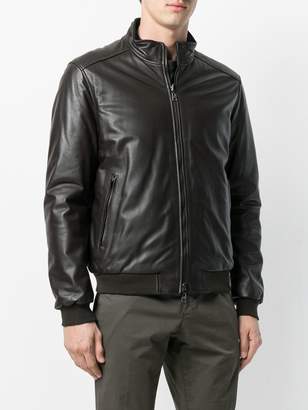 Etro zipped leather jacket