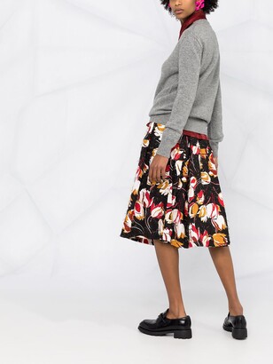 Marni floral print A-line style