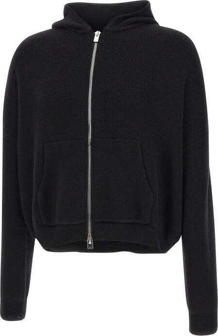 Heliot Emil Zipped Knitted Hoodie