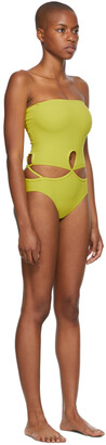 CHRISTOPHER ESBER Green Looped Adjustable Strapless One-Piece Swimsuit