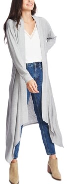 1 STATE Open-Front Maxi Cardigan Sweater