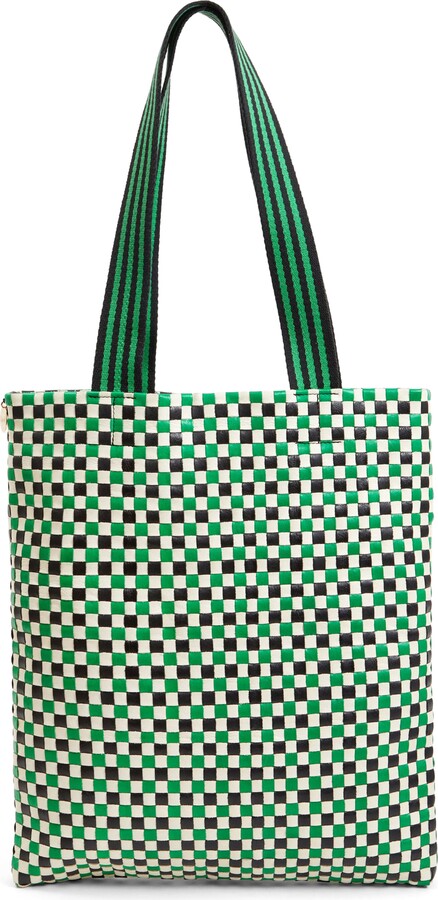 Carryall Woven Leather Tote